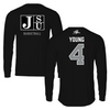 Jackson State University Basketball Black Performance Long Sleeve - #4 Coltie Young