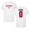 North Carolina State University Basketball White Tee - #0 Damariae (DJ) Horne