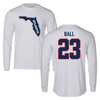 Florida Atlantic University Baseball White Long Sleeve - #23 Dawson Ball