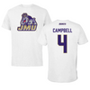 James Madison University Softball White Tee - #4 Abbie Campbell