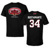 Jacksonville State University Football Black Tee - #34 Jalen Bustamante