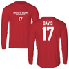 University of Houston Football Red Long Sleeve - #17 Kriston Davis