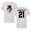 Austin Peay State University Softball Gray Mascot Tee - #21 Jade Castillo