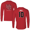 University of Utah Football Red Block Long Sleeve - #10 Johnathan Hall