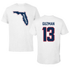 Florida Atlantic University Softball White Tee - #13 Yani Guzman