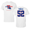 Louisiana Tech University Baseball White Tee - #52 Brenton Thiels