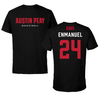 Austin Peay State University Basketball Black Block Tee - #24 Hansel Enmanuel