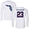 Florida Atlantic University Basketball White Performance Long Sleeve - #23 Brandon Weatherspoon