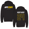 Appalachian State University Softball Black Hoodie - #24 Kaylie Northrop