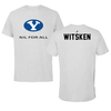 Brigham Young University TF and XC Light Gray NIL for ALL Performance Tee - Caleb Witsken