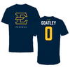 East Tennessee State University Football Navy Tee - #0 Cody Goatley