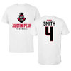 Austin Peay State University Football White Performance Tee - #4 Austin Smith