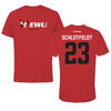 Eastern Washington University Soccer Red Block Performance Tee - #23 Audrey Schlotfeldt