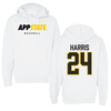 Appalachian State University Baseball White Hoodie - #24 Everette Harris