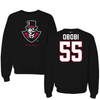 Austin Peay State University Football Black Mascot Crewneck - #55 Chinazo Obobi