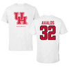 University of Houston Baseball White Tee - #32 Anthony Avalos