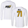 Alabama State University Football White Performance Long Sleeve - #71 Kriston Bell