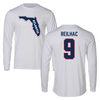 Florida Atlantic University Soccer White Performance Long Sleeve - #9 Leon Reilhac