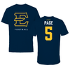 East Tennessee State University Football Navy Performance Tee - #5 Karim Page