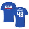 Georgia State University Football Blue Tee - #48 Justin Abraham