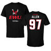 Eastern Washington University Football Black EWU Performance Tee - #97 Gavin Allen