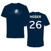 Queens University of Charlotte Field Hockey Navy State Tee - #26 Ava Moser