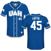 University of Alabama in Huntsville Blue Baseball Jersey - #45 Cole Loftis