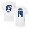 Creighton University Soccer White Performance Tee - #14 Lucio Berron