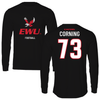 Eastern Washington University Football Black EWU Long Sleeve - #73 Aidan Corning