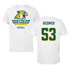 Northern Michigan University Football White Performance Tee - #53 Brady Redmer