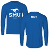 Southern Methodist University Tennis Blue Mascot Long Sleeve - Kale Mize