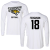 Towson University Softball White Towson Long Sleeve - #18 Addie Ferguson