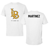 Long Beach State University TF and XC White Tee - Cristian Martinez