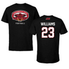 Jacksonville State University Football Black Tee - #23 Jaylen Williams