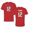 Jacksonville State University Baseball Red Jersey Tee - #12 Gabe Young