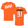 Sam Houston State University Football Orange Performance Tee - #91 Andrew Edmonson