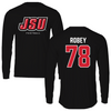 Jacksonville State University Football Black Performance Long Sleeve - #78 Brock Robey