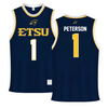 East Tennessee State University Navy Basketball Jersey - #1 Quimari Peterson
