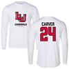 Lamar University Football White Performance Long Sleeve - #24 RJ Carver