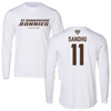 St. Bonaventure University Soccer White Performance Long Sleeve - #11 Ishana Sandhu