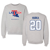 Louisiana Tech University Baseball Gray Crewneck - #20 Grant Hubka