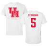 University of Houston Softball White Performance Tee - #5 Clare Ceynowa