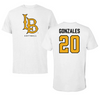 Long Beach State University Softball White Tee - #20 KaLeena Gonzales