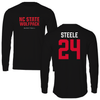 North Carolina State University Basketball Black Long Sleeve - #24 Laci Steele