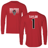 North Carolina State University Basketball Red Long Sleeve - #1 Jayden Taylor