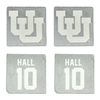 University of Utah Football Stone Coaster (4 Pack)  - #10 Johnathan Hall