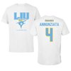 Long Island University Lacrosse White Performance Tee - #4 Olivia Annunziata