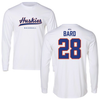 Houston Christian University Baseball White Performance Long Sleeve - #28 Luke Bard