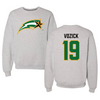 George Mason University Softball Gray Crewneck - #19 Zoe Vozick