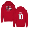 University of Utah Football Red Utes Hoodie - #10 Johnathan Hall